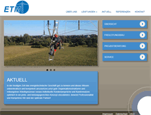 Tablet Screenshot of etm-consult.de